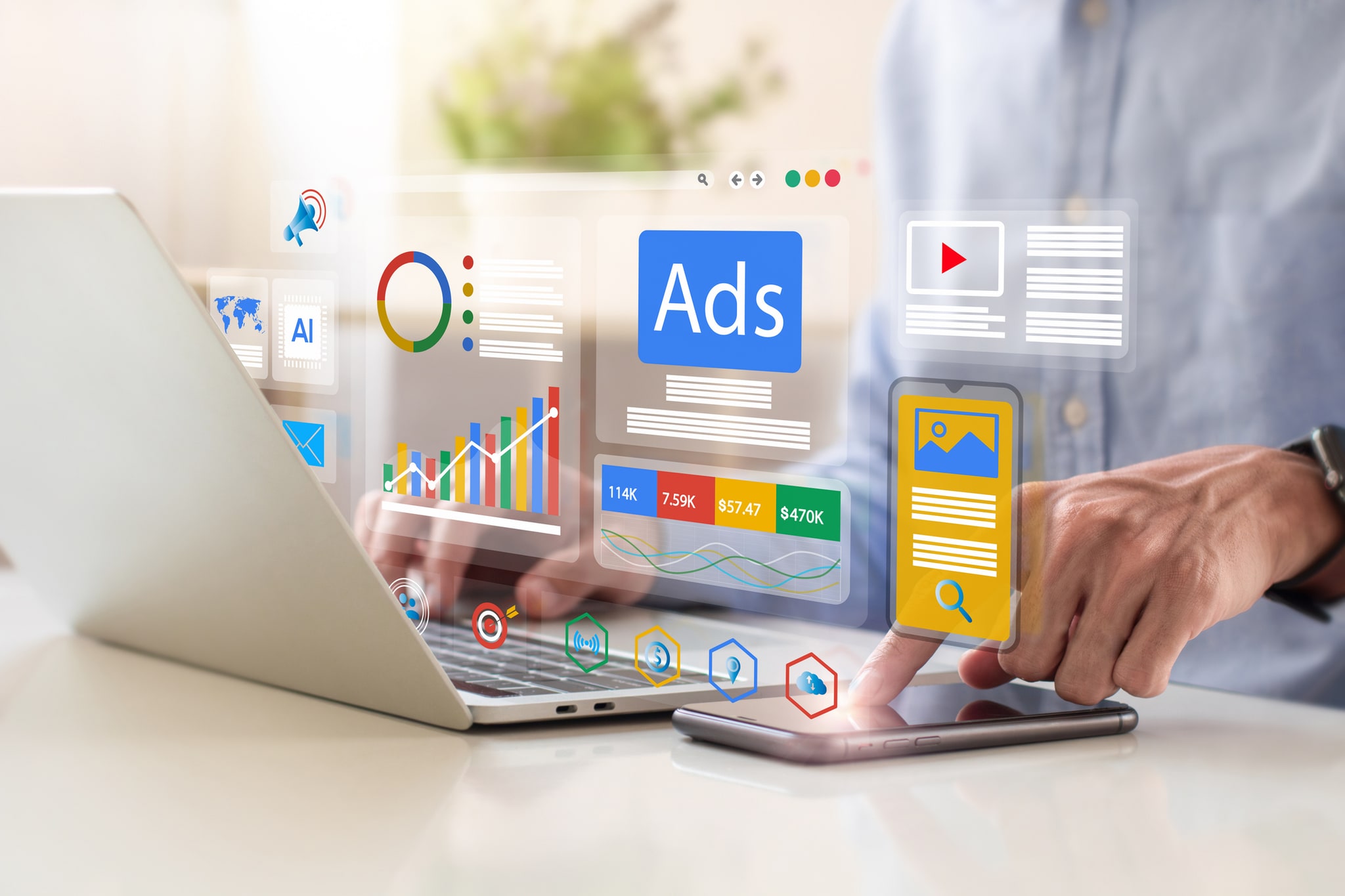 Gestion Google Ads à Marseille — consultant JS Studio Web pilotant les campagnes publicitaires d'un client